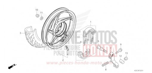 REAR WHEEL (NSC110-E,ED,RU) NSC110P de 2023